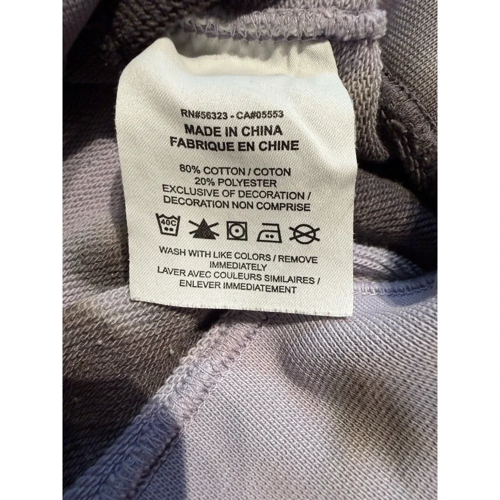 Nike Tie‎ Dye Crewneck Sweatshirt Mens M Gray Black Blue Big Logo Back Swoosh